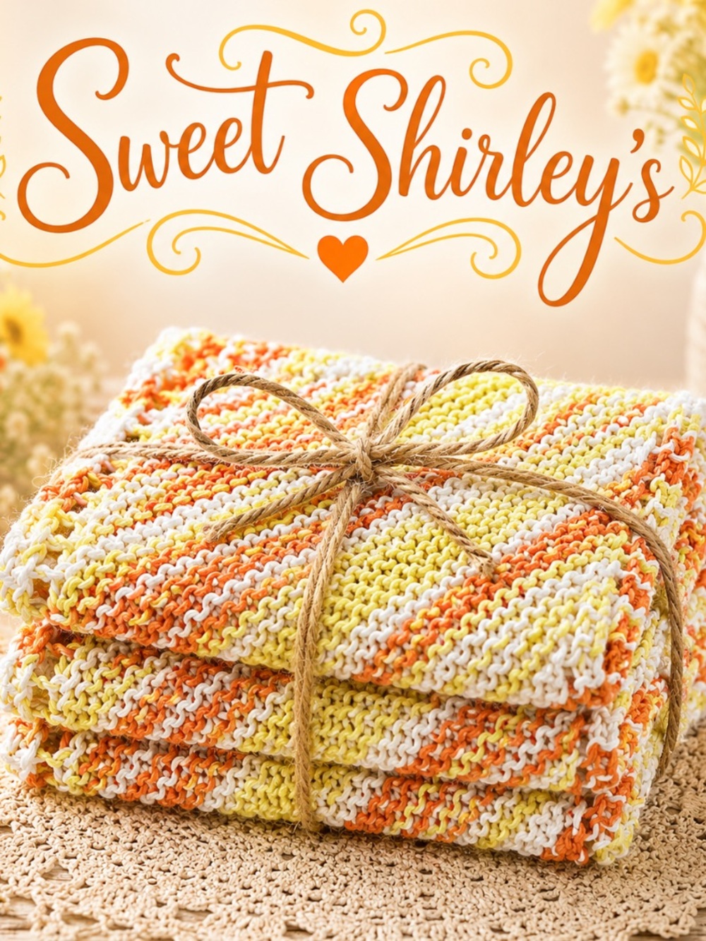 Bundle of 3 Sunrise Citrus Dish Rags